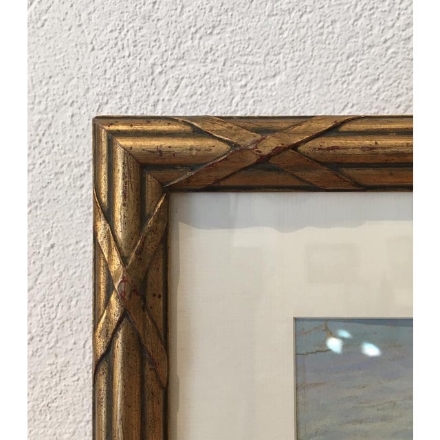 Emaire, Oliviers et bord de mer, Pastel on Paper, Framed For Sale - Image 6 of 9