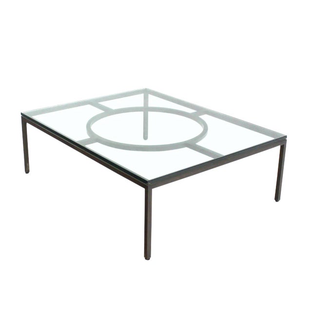 Metal Mid-Century Modern Wide Rectangle Coffee Table For Sale - Image 7 of 7