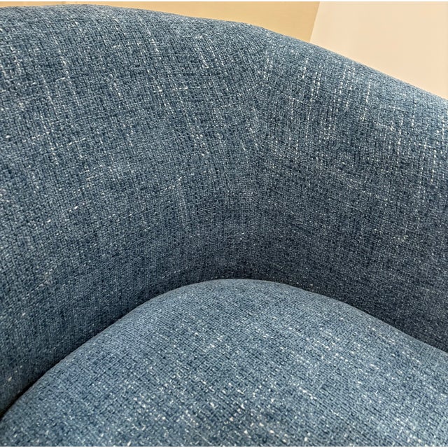 2020s Uttermost Modern Blue Junie Swivel Chair For Sale - Image 5 of 5