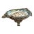 Exquisite Antique Hua Rong Tang Zhi Porcelain Brass Footed Decorative Trinket Plate For Sale