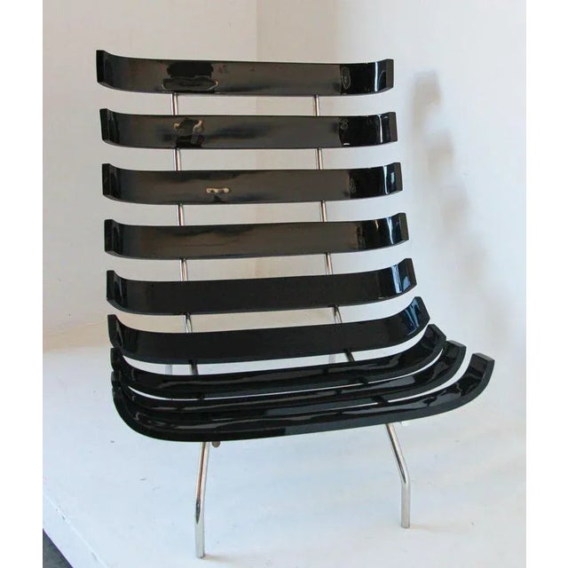 Early 21st Century Early 21st Century Costela Style Lounge Black Chair For Sale - Image 5 of 13