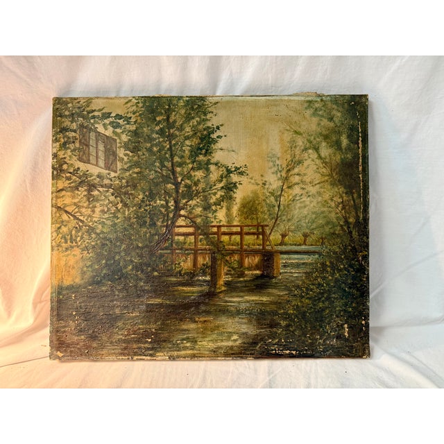 French mid-century landscape painting often romanticized nature, using impressionistic techniques to capture light and...