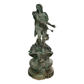 Greek Bronze Fountain of Neptune, Naples, Italy, 1980s For Sale