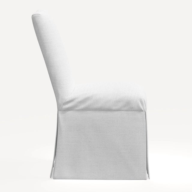 Cloth & Company Red from Scalamandre crafted by Cloth & Company Claremont Dining Chair, White Solid Linen For Sale - Image 4 of 6