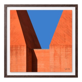 “Cascais 03” Giclee Archival Pigment Print 18x18 Framed in Walnut For Sale
