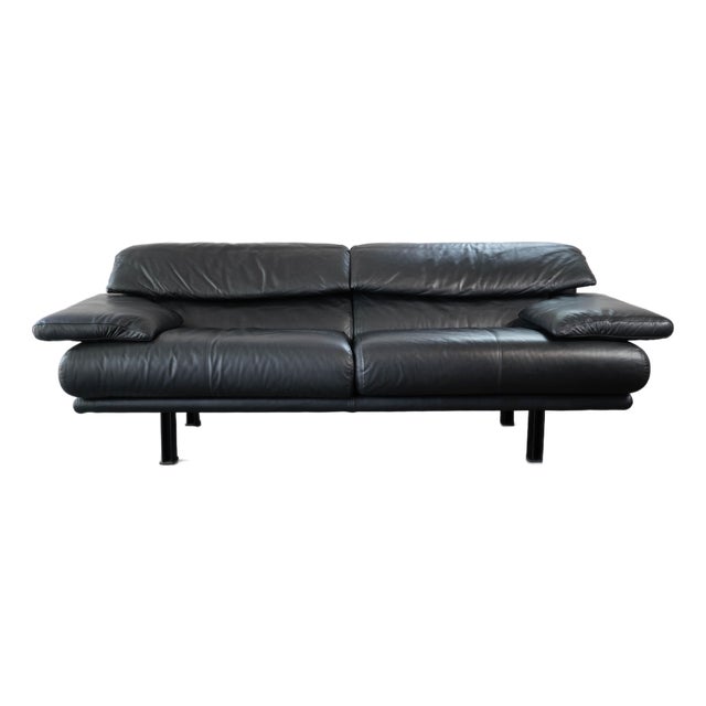 1980s Postmodern Leather Alanda Sofa by Paolo Piva for B&b Italia For Sale