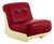 Mid-Century Space Age Lounge Chair in Red Leather & Fiberglass Shell, Germany, 1970s For Sale