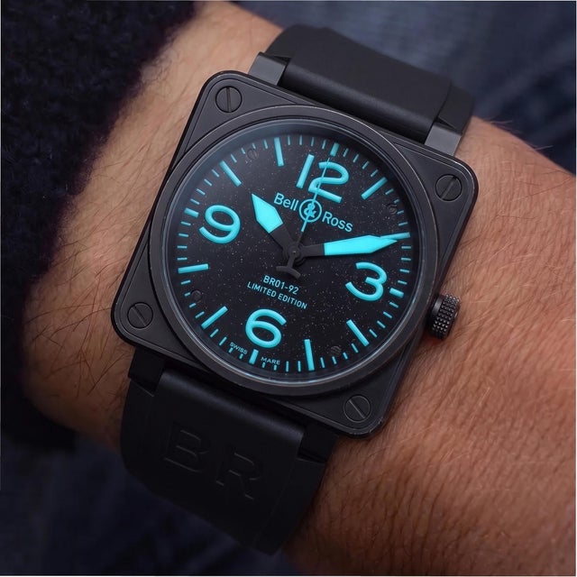Bell & Ross Br01-92 Blue Limited Edition 46mm BR01-92-Sblu Black PVD Steel Watch For Sale - Image 10 of 10