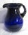 Glass Vintage Cobalt Blue Blown Glass Water Pitcher For Sale - Image 7 of 15