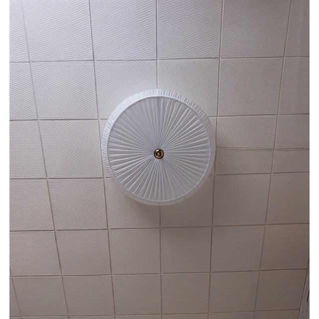 Metal Large Finnish Model 75-204 Flush Mount attributed to Lisa Johansson-Pape for Orno / Stockmann, 1950s For Sale - Image 7 of 14