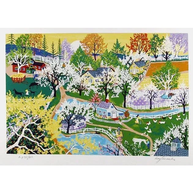 Apple Blossom Glory Ameche, Kay Year: 1981 Serigraph, signed and numbered in pencil Edition: 200, AP 40 Size: 22 in. x 26...