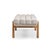 Julianna Cream Textured Fabric Bench For Sale - Image 4 of 6