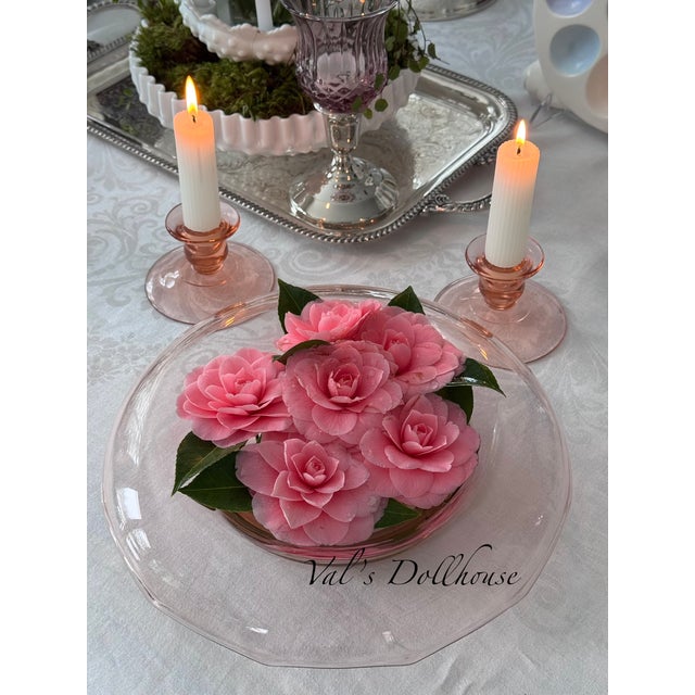 Glass Vintage Made in France Blush Pink Martini Glasses - Set of 4 For Sale - Image 7 of 10