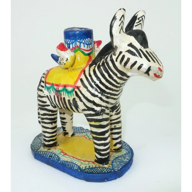 Mid 20th Century Ceramic Mexican Folk Art Animal Candle Holders, Set of 3 For Sale - Image 5 of 13