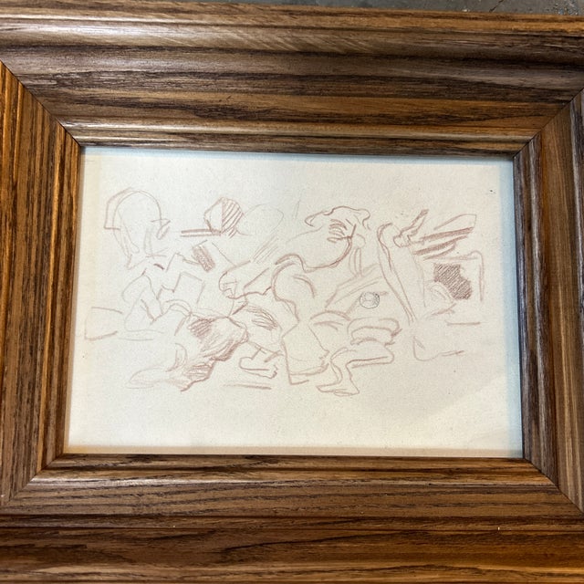 1950’s original abstract expressionist figure drawing. Measures 7x5 or 10x8 framed. Check out my shop Robins Egg Gallery...