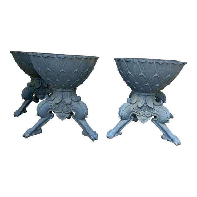 Rare Neoclassical Antique Garden Urns- A Pair For Sale
