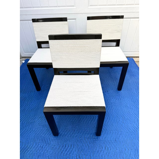 Ebony 1950’s String Chair by VKG of Beverly Hills-Set of Three For Sale - Image 8 of 10