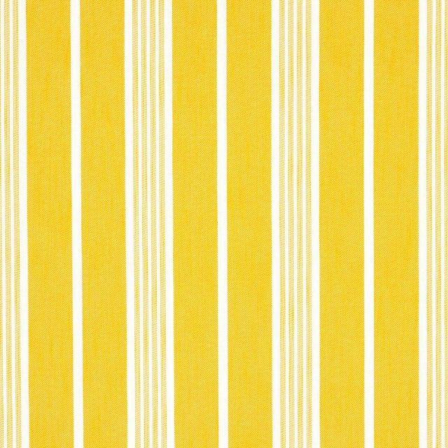 Sample - Schumacher Hampton Stripe Indoor/Outdoor Fabric, Canary For Sale