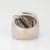 1980s 1980s Portuguese 1.75ct Pave Diamond Cigar Ring 18k White Gold Wide Band Sz 6.5 For Sale - Image 5 of 7
