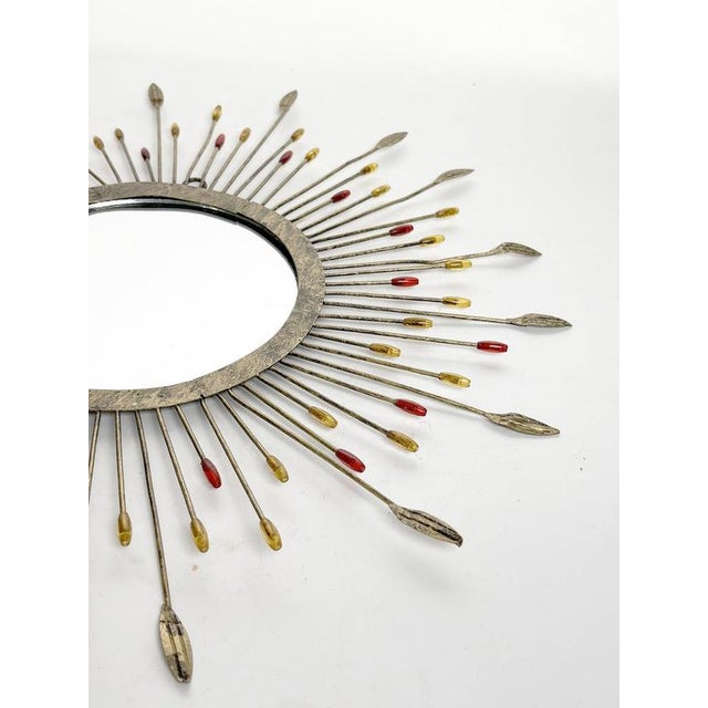 Metal Small Metal Mirror, France, 1970s For Sale - Image 7 of 14