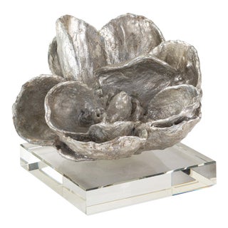 Regina Andrew Magnolia Objet in Silver Leaf For Sale