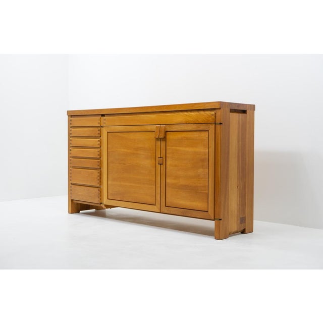 Vintage Elmwood Sideboard R13A by Pierre Chapo, 1980s For Sale - Image 6 of 17
