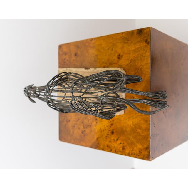 Mid-Century Modernist Signed Deborah Gabris Greyhound Welded Brutalist Steel Sculpture For Sale - Image 10 of 12