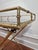 Vintage Hollywood Regency Faux Bamboo Gold Finish Mirror Collapsible Tray Table For Sale - Image 10 of 12