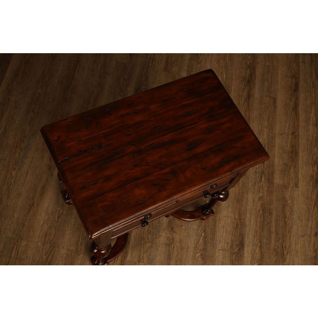 Theodore Alexander Castle Bromwich Antiqued Wood Lowboy End Table For Sale - Image 12 of 18