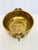 Vintage Solid Brass Hammered Centerpiece Bowl With Grapevine Handles For Sale - Image 11 of 13