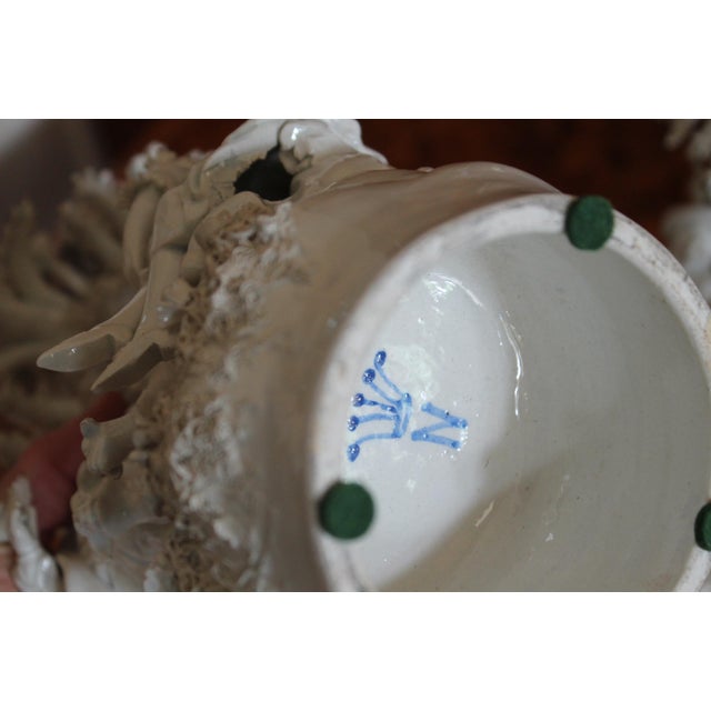 Pair of Rococo White Porcelain Figural Groups For Sale - Image 12 of 12