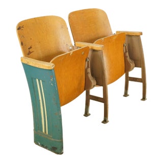 Vintage Art Deco Theater Auditorium Seats For Sale