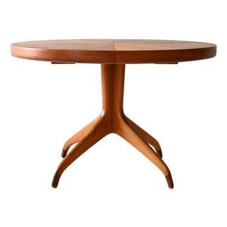 Extendable Round Table by David Rosén for Nordiska Kompaniet, 1950s For Sale