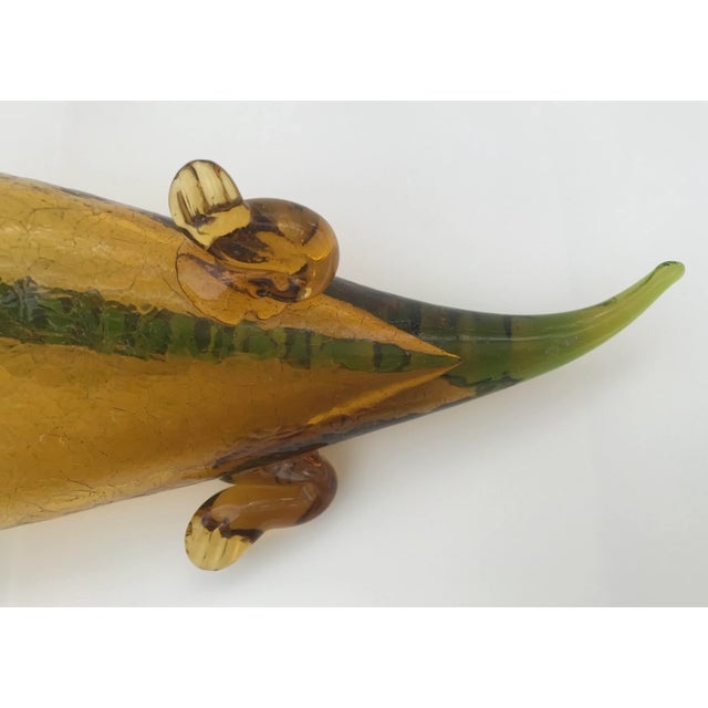 Italian Mid Century Blown Glass Alligator Wine Bottle For Sale - Image 12 of 13
