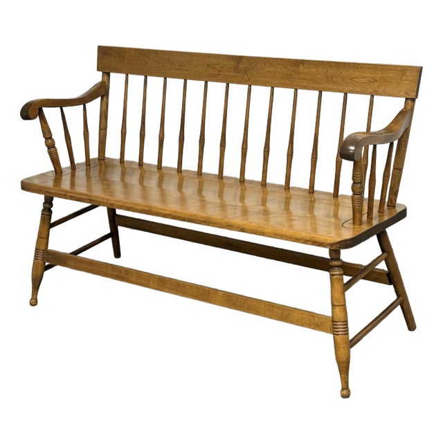 Mid 20th Century Bent Bros Colonial Maple Bench For Sale