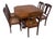 Art Deco 1938 Art Deco Oak Table and 5 Cane Chairs - Set of 6 For Sale - Image 3 of 12