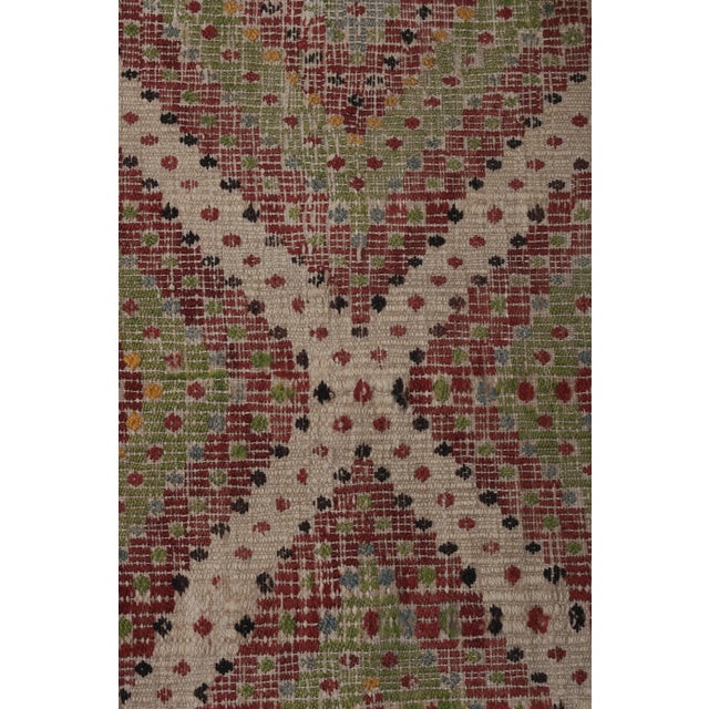 Vintage Turkish Flat-Weave Jajim Kilim Rug 6'8'' X 10'4'' For Sale - Image 10 of 12