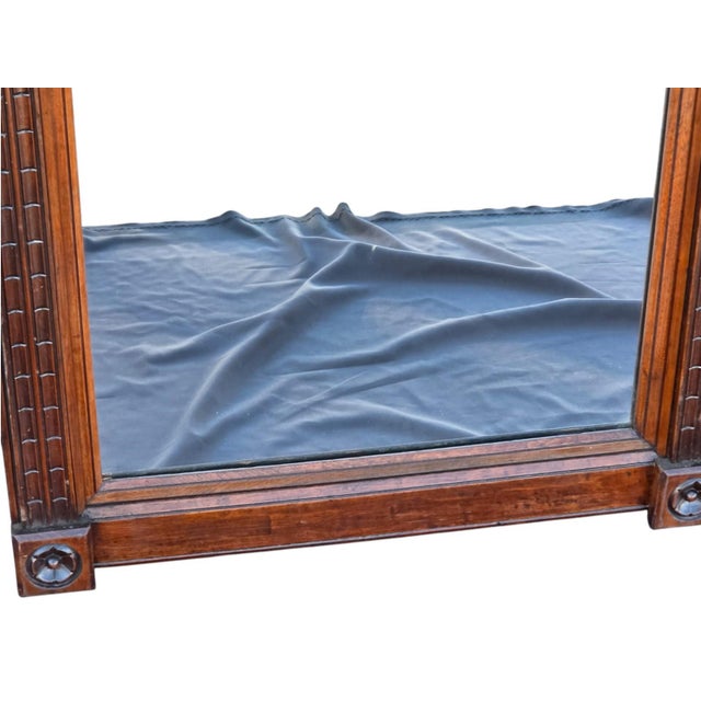 19th Century American Victorian Walnut Pierre Mirror/ Hallway Mirror. For Sale - Image 16 of 16