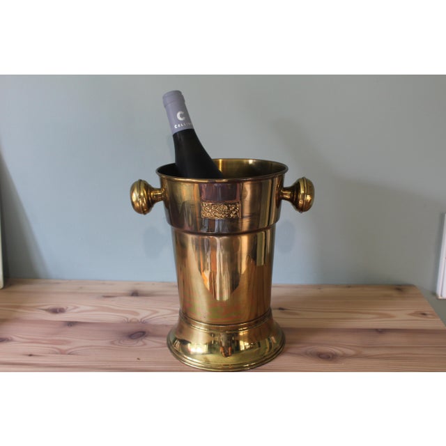 Ice Bucket in Brass and Enamel Details, 1960s For Sale - Image 10 of 11