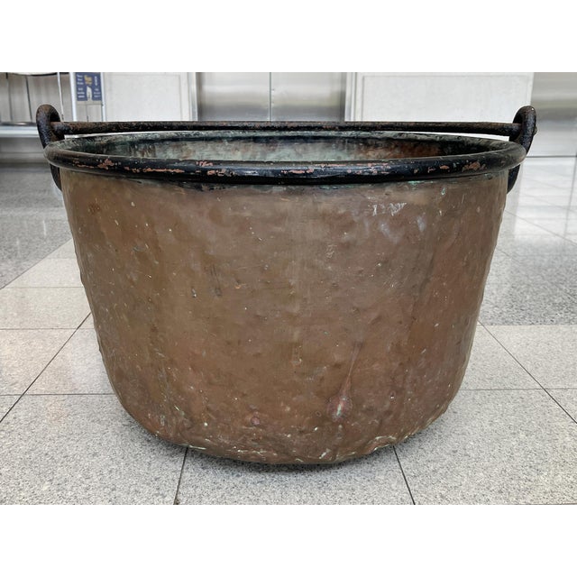 French Country 19th Century Large French Country Copper Cauldron For Sale - Image 3 of 13
