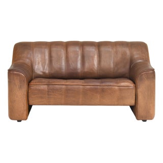 DS-44 2-Seater Sofa in Tan Buffalo Leather from de Sede, Switzerland, 1970s For Sale