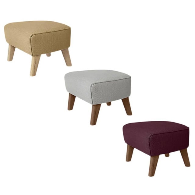 Mogens Lassen Light Grey Smoked Oak Raf Simons Vidar 3 My Own Chair Footstools by Lassen, Set of 4 For Sale - Image 4 of 5