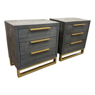 Zin Home Elle Reclaimed Wood Nightstands, Pair For Sale