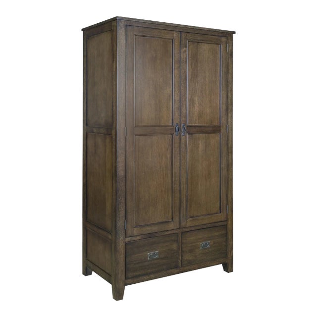 Crafters and Weavers Mission 2 Door / 2 Drawer Armoire For Sale