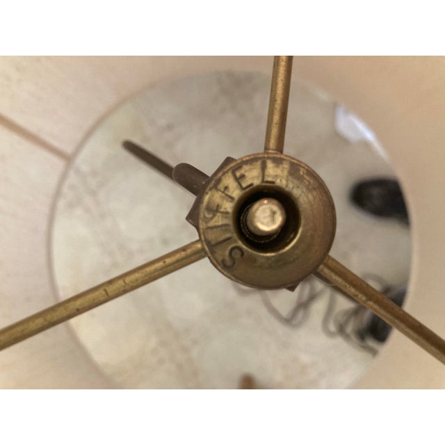 1960s Berger Swivel Harp Lamp With Ornate Brass Feet (Free Stifel Shade Optional) For Sale - Image 4 of 12