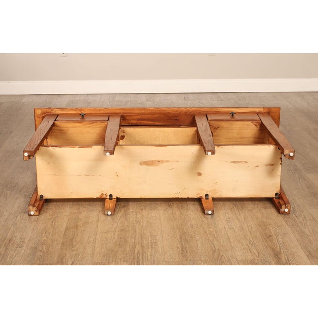 Broyhill Attic Heirlooms Country Style Oak Console Table For Sale - Image 14 of 15