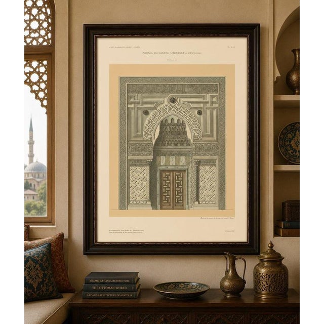 Alexandre Marcel Raymond, Karatay Madrasa Portal, 1924, Lithograph For Sale - Image 4 of 10