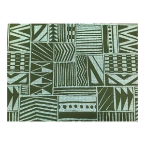 Zavi Textiles Eos Parkside Stain Resistant Abstract Ethnic Tribal Olive Green Teal Geometric Upholstery Fabric