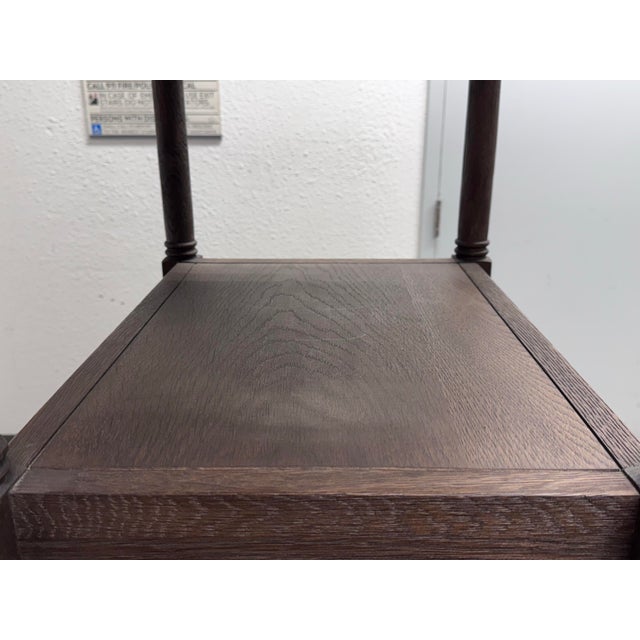 Restoration Hardware Weathered Oak Wood Etagere For Sale - Image 10 of 12