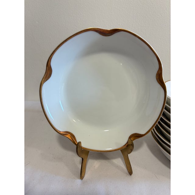 Haviland & Co. Vintage Haviland & Co. Limoges Gold Rim Bowls - Set of 10 For Sale - Image 4 of 12